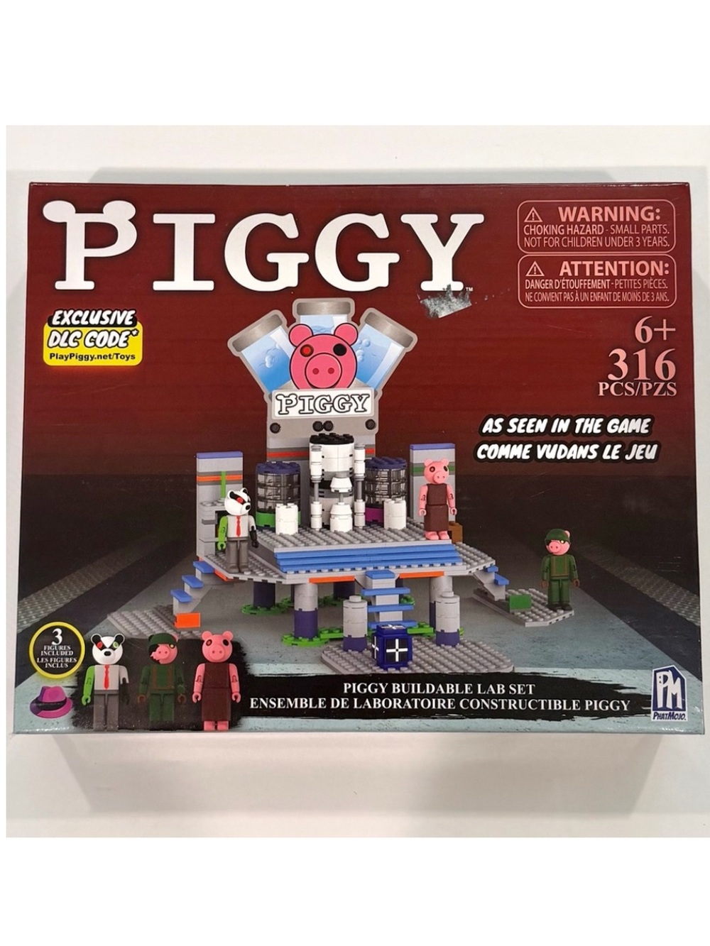 Roblox PIGGY Buildable Lab Set  w/ Figures & DLC Code - 316 Pcs